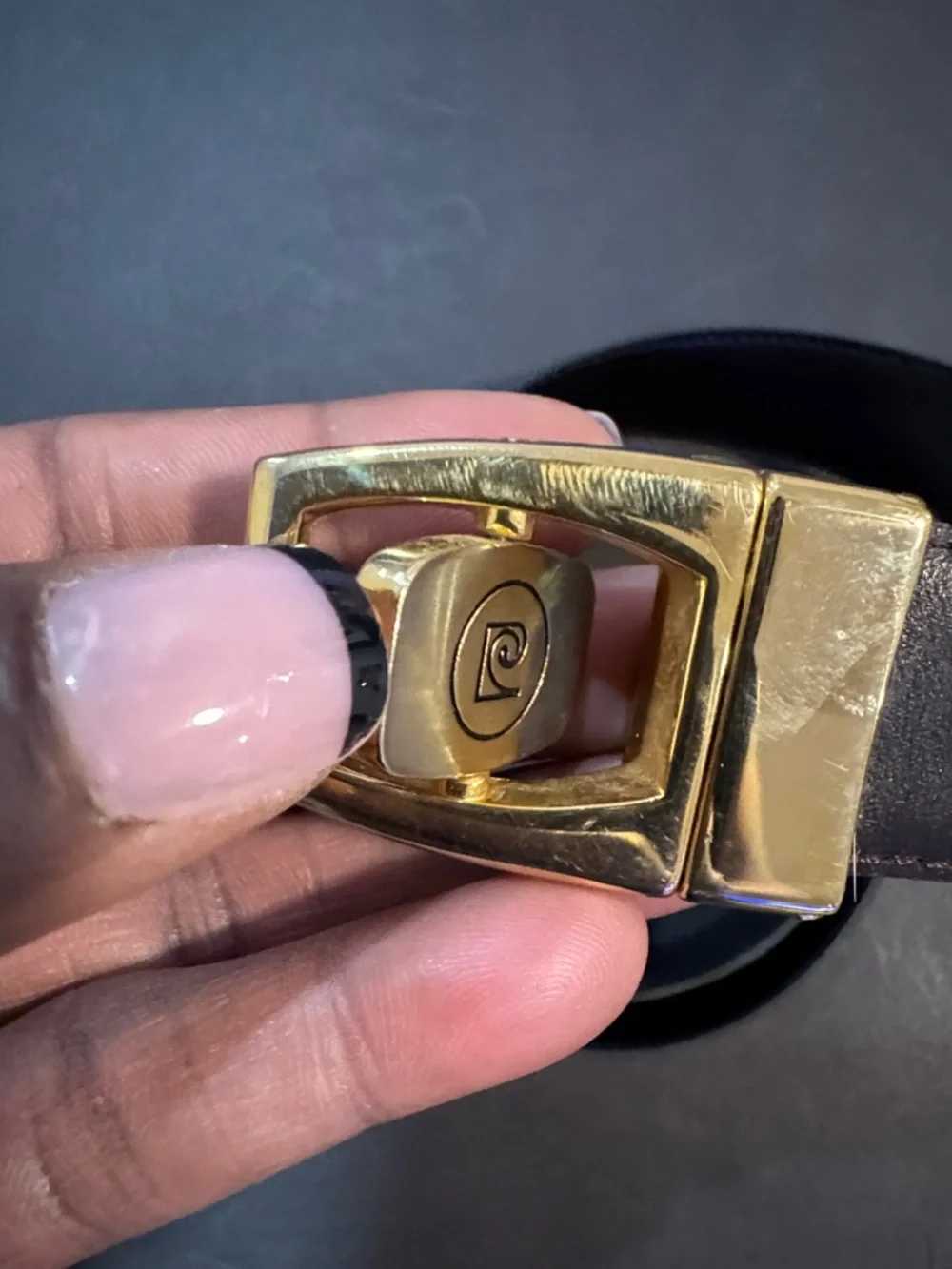 Vintage Pierre Cardin Reversible Belt Reversible Buckle